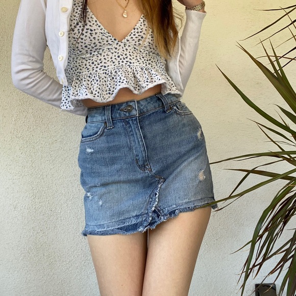 Y2K 2000s Denim Mini Skirt (crosslist on depop) - Picture 1 of 3